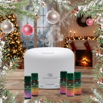 Pachet aromaterapie Christmas Time, Aroma Difuzor + 5 uleiuri