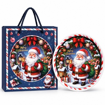 Platou ceramic Merry Christmas, 25 cm