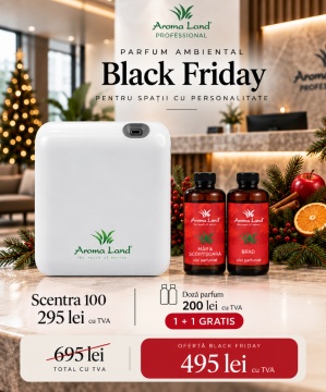 Set parfumare ambientala, difuzor Scentra + 1 ulei parfumat Brad, 250 ml + 1 ulei parfumat CADOU Mar, Vanilie & Portocala, 250 ml