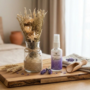 Aranjament floral Alb in vas sticlă + CADOU, Spray Camera, 50 ml, Aroma Land