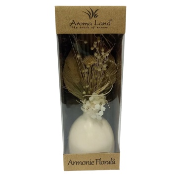 Cutie cadou aranjament floral White Bliss cu flori de Sola