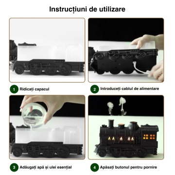 utilizare difuzor electric Locomotiva Retro