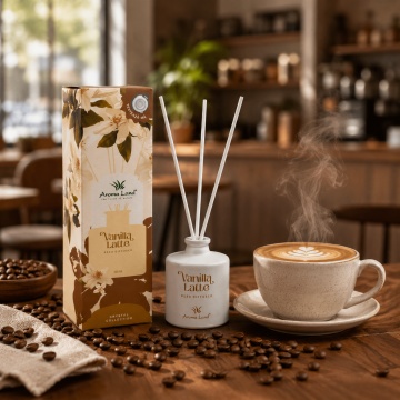 Reed diffuser - difuzor de parfum Vanilla Latte, Aroma Land, 100ml - Img 7