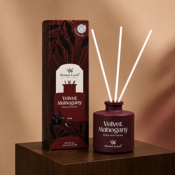 Reed diffuser - difuzor de parfum Velvet Mahogany, Aroma Land,100ml - Img 6