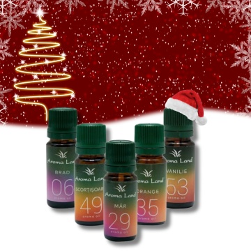 Set cadou 5 uleiuri aromaterapie Magie de Crăciun, Aroma Land, 10 ml