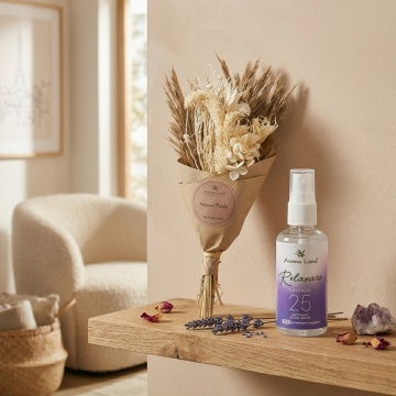 Set Mini Bouquet Natur cu Spray Camera, 50ml, Aroma Land