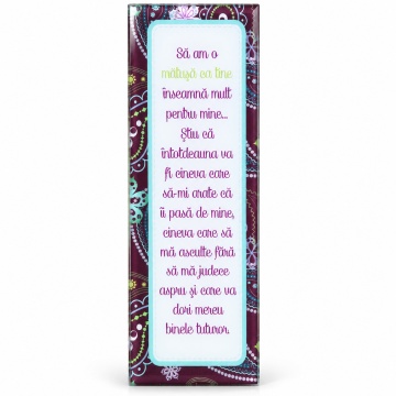 Tablou decorativ sticla Soacră/Matusa/Soție, 6x18 cm - Img 3