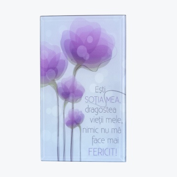 Tablou decorativ sticla Soție, 10x17 cm