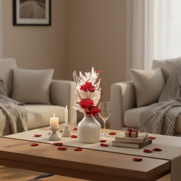 aranjament floral sustenabil cu 3 trandafiri Red din lemn de Sola