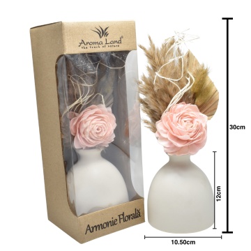 aranjament floral trandafir Pink Glow in cutie cadou