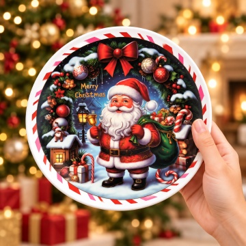 Platou ceramic Merry Christmas, 25 cm - Img 5