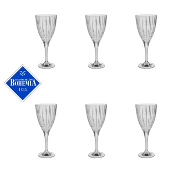 Set 6 pahare Vin Rosu Caren, Cristal Bohemia, 300ml