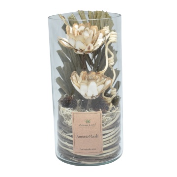 Aranjament floral Natur cilindru, Aroma Land, H20cm