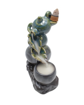 fantana ceramica backflow, aromaterapie cu conuri parfumate