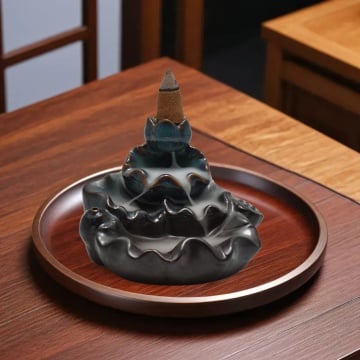 Fântână ceramică Suport conuri Backflow Waterfall, H7cm