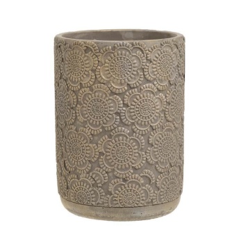 Ghiveci Decorativ din Ciment, Model Floral, 17 x24cm