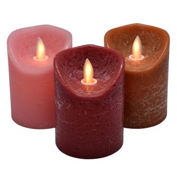 Lumânare Ceară Red Wax Led, efect flacără reală, 