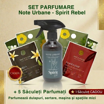 Parfum ambiental Spirit Rebel și săculeți parfumați 5+1 săculeț CADOU