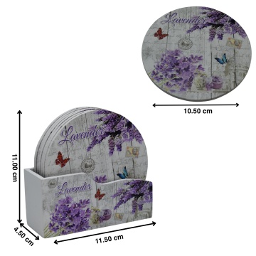 suporturi pahare Lavender pe masa de dining