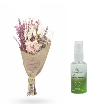 Aranjament floral Mini Bouquet Pink + spray cadou Iasomie