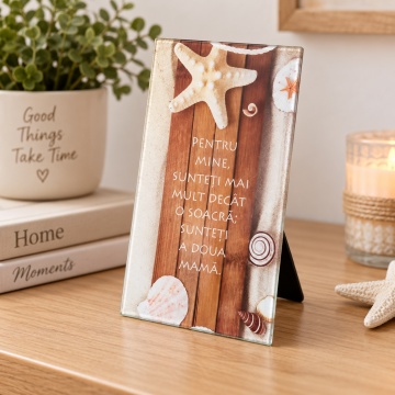 Tablou decorativ sticla cu mesaj pentru soacră, 10x17 cm - Img 4