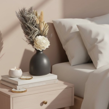 compozitie florala Gray Elegance cu lemn de Sola pentru ambient relaxant