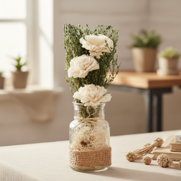decor floral natural Aroma Land vas de sticla h20cm