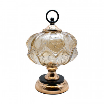 Bombonieră Golden Glass, D14x26cm