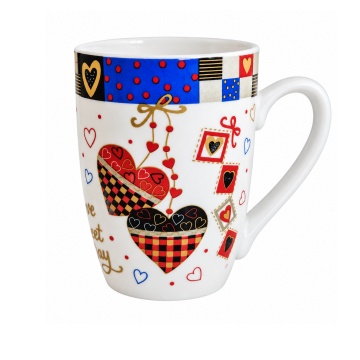Cană ceramică Happy Valentine's, 300 ml