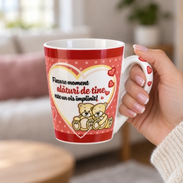 Cană ceramică Happy Valentine's, 300 ml - Img 6