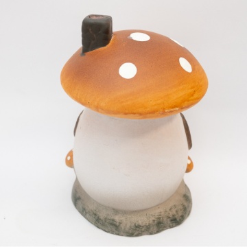 Candela ciuperca din ceramica cu led, 18cm - Img 3