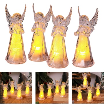 Figurină Înger Decorativ cu LED, Lumină Caldă, Acril transparent, 4x11.50 cm - Img 6