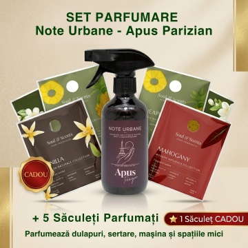 Parfum ambiental Apus Parizian și săculeți parfumați 5+1 Saculeț CADOU