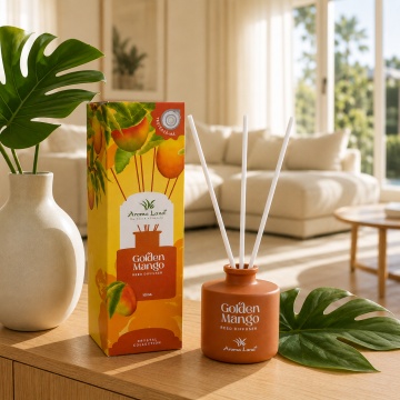 Reed diffuser - difuzor de parfum Golden Mango, Aroma Land, 100ml - Img 2