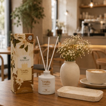 Reed diffuser - difuzor de parfum Vanilla Latte, Aroma Land, 100ml - Img 8