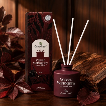 Reed diffuser - difuzor de parfum Velvet Mahogany, Aroma Land,100ml - Img 8
