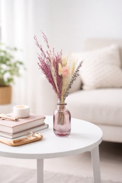 Set cadou Mini Bouquet Pink si Vaza Decorativa