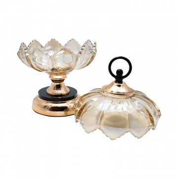 Bombonieră Golden Glass, D14x26cm