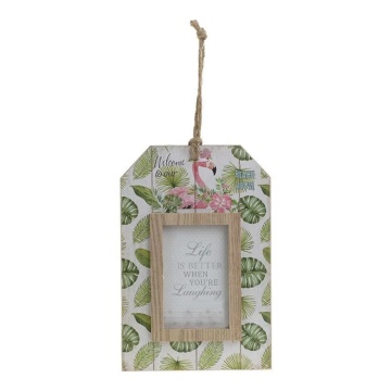 Ramă foto decorativă Tropical cu șnur, foto 10x15 cm