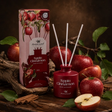 Reed diffuser - difuzor de parfum Apple & Cinnamon, Aroma Land, 100ml - Img 4