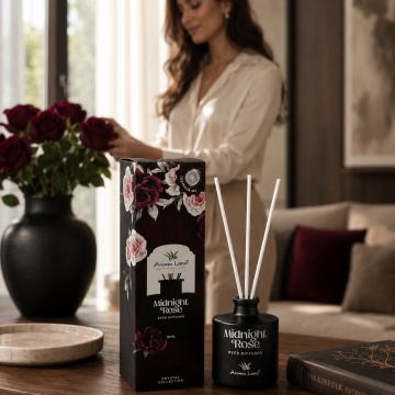 Reed diffuser - difuzor de parfum Midnight Rose, Aroma Land, 100ml - Img 6