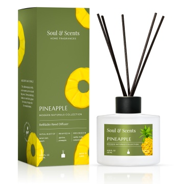 Reed Diffuser - difuzor de parfum Pineapple, S&S India, 120ml - Img 1
