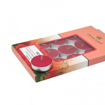 Set 15 lumanari parfumate pastila, Rose, 3 ore