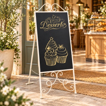 Tablă decorativă pentru mesaje, cu suport metalic, 100x39 cm - Img 2