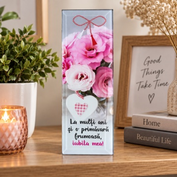 Tablou decorativ sticla Martie, 6x18 cm - Img 5