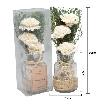 aranjament floral Natur dimensiune h20cm Aroma Land in ambalaj plastic 