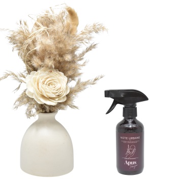 Aranjament floral White Glow + CADOU, Parfum ambiental, 200 ml, Aroma Land