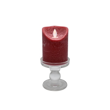 Lumânare Ceară Red Wax Led, efect flacără reală