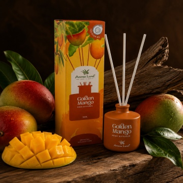 Reed diffuser - difuzor de parfum Golden Mango, Aroma Land, 100ml - Img 6