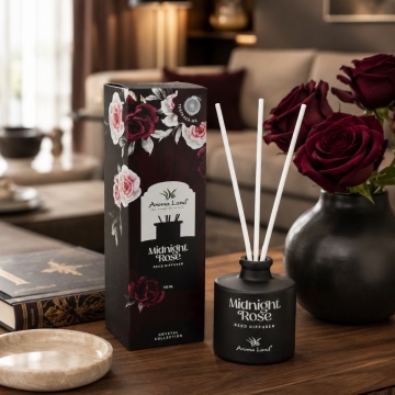 Reed diffuser - difuzor de parfum Midnight Rose, Aroma Land, 100ml - Img 3